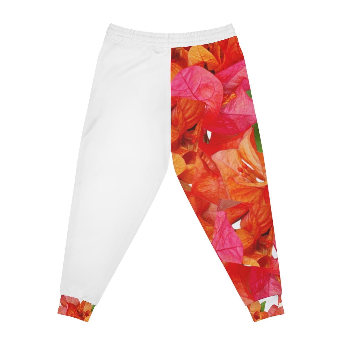 Unisex Athletic Fit Jogging Pants: Brilliant Red, Pink & Orange Bougainvillea