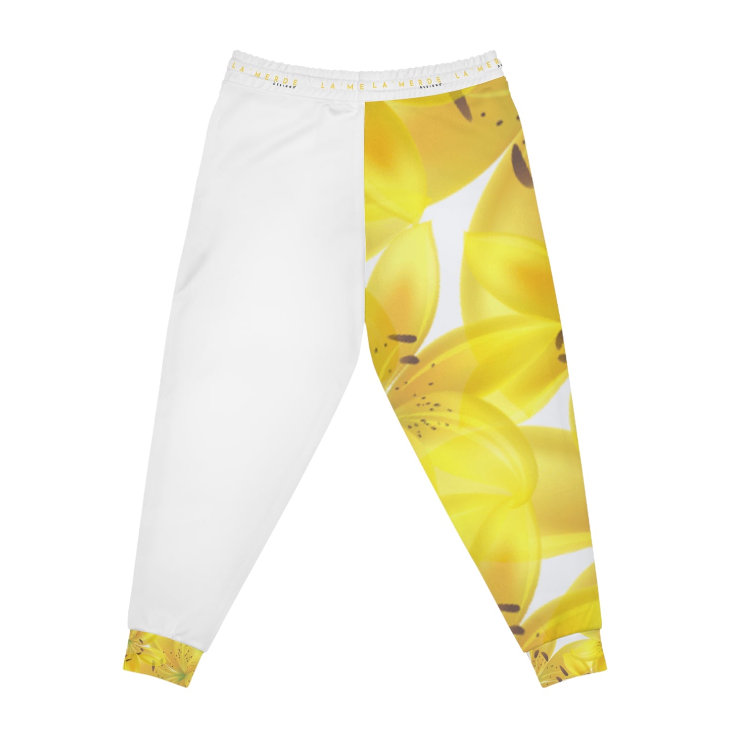 Unisex Athletic Fit Jogging Pants: Watercolor Yellow Lilium Lily