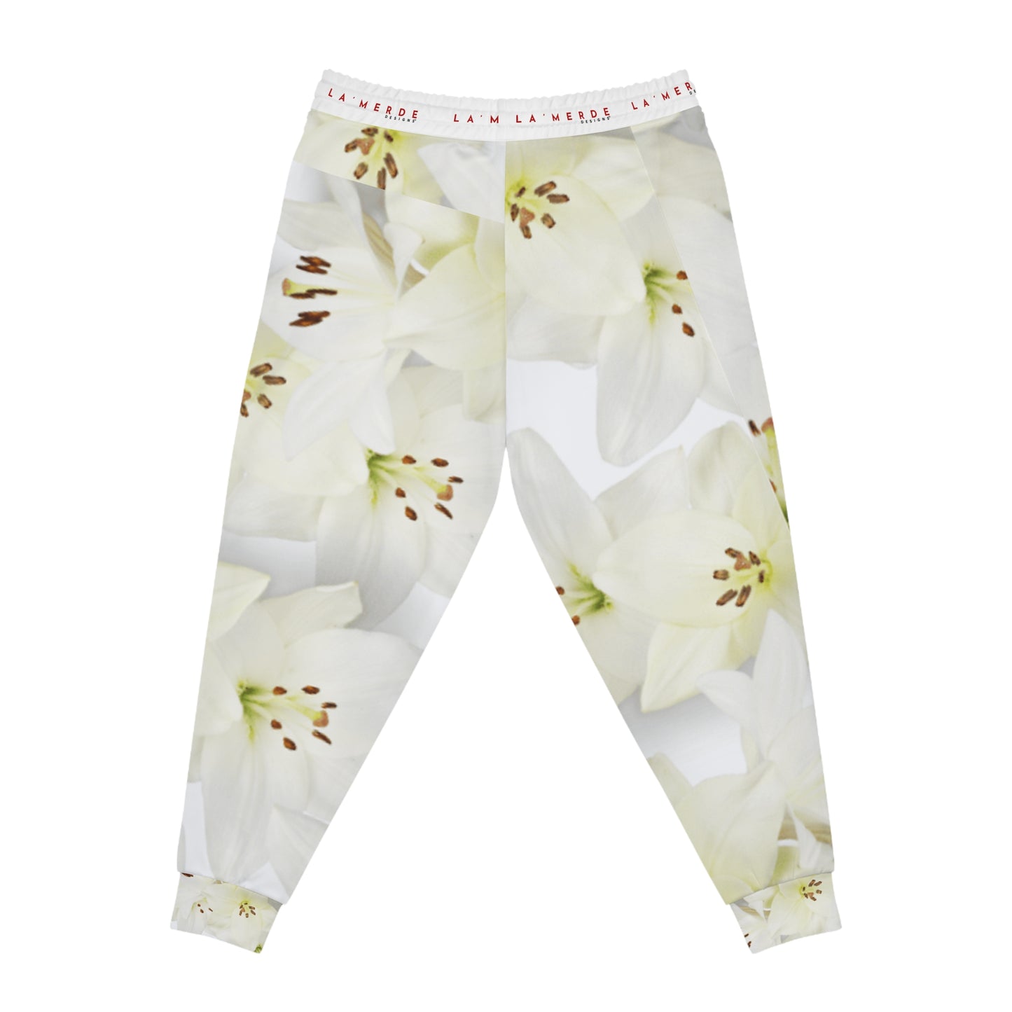 Unisex Athletic Fit Jogging Plants: Watercolor White Day Lily