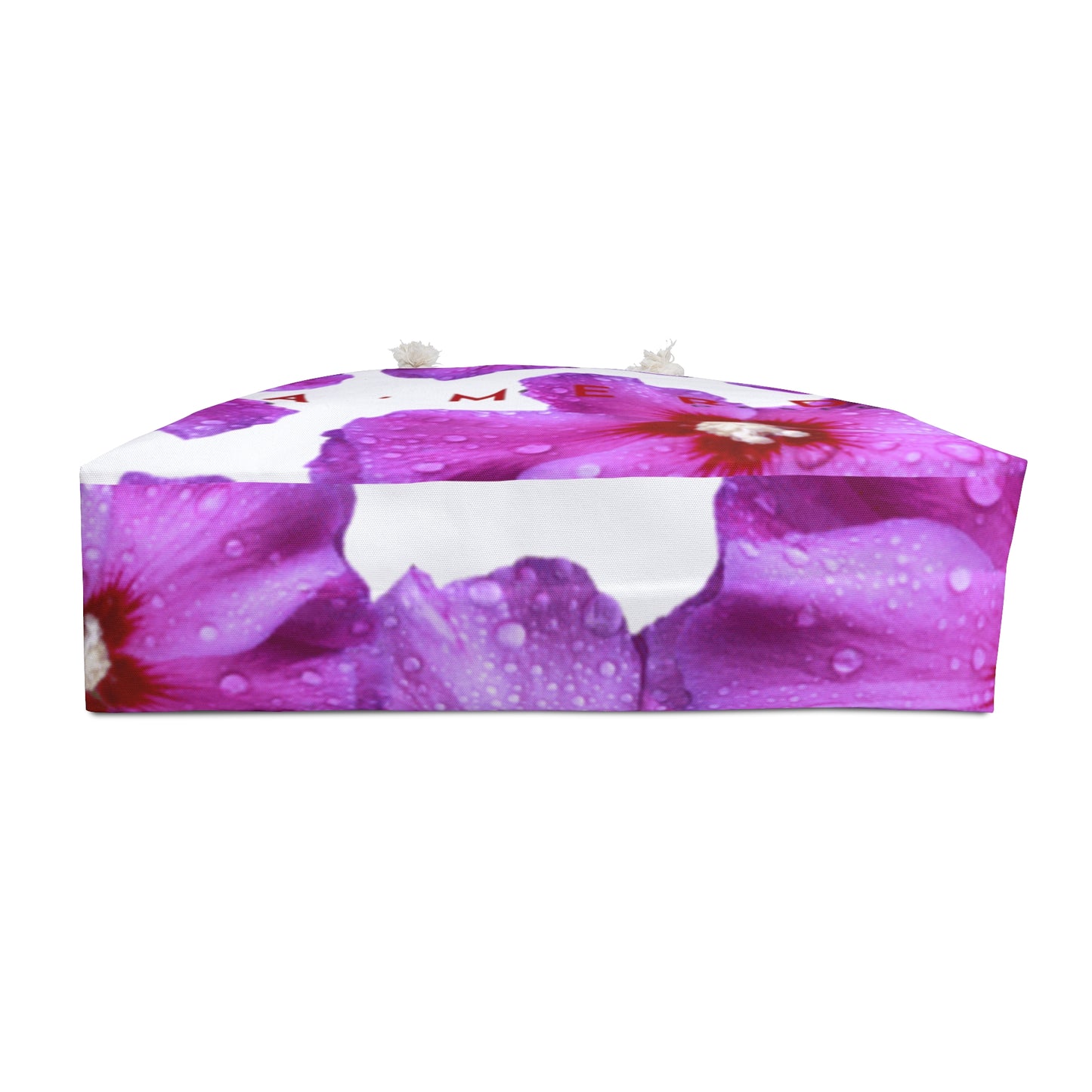 Beach & Weekend Tote: Brilliant Purple and Red Hibiscus Syriacus L.