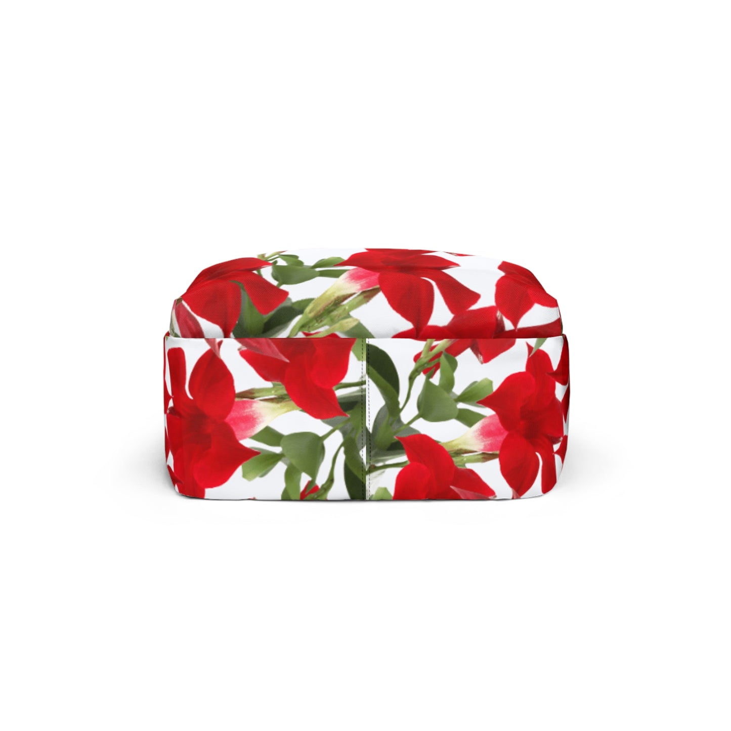 Traditional Travel Backpack: Brilliant Red Tropical Hibiscus