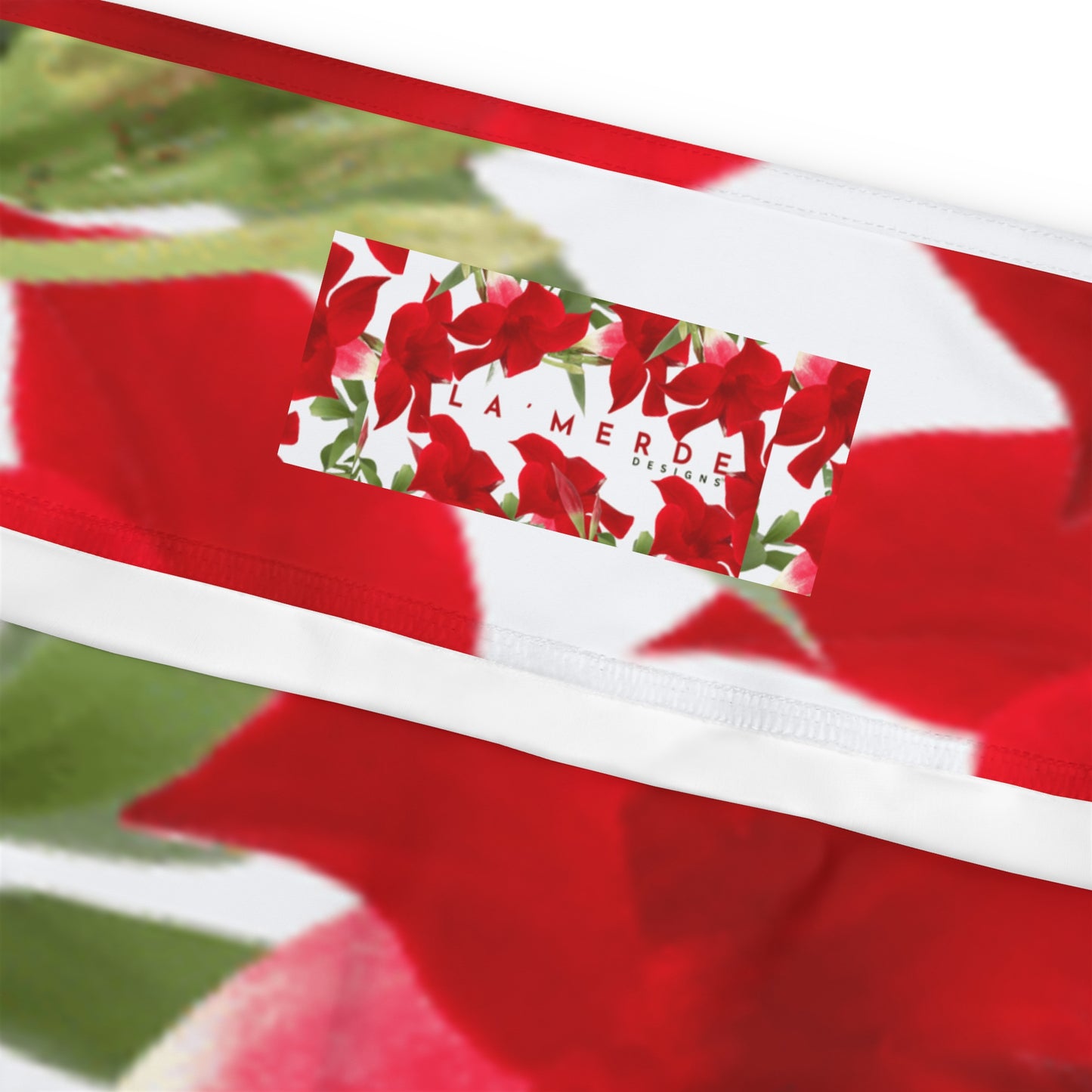 Plus Size Workout Leggins: Red and White Logo