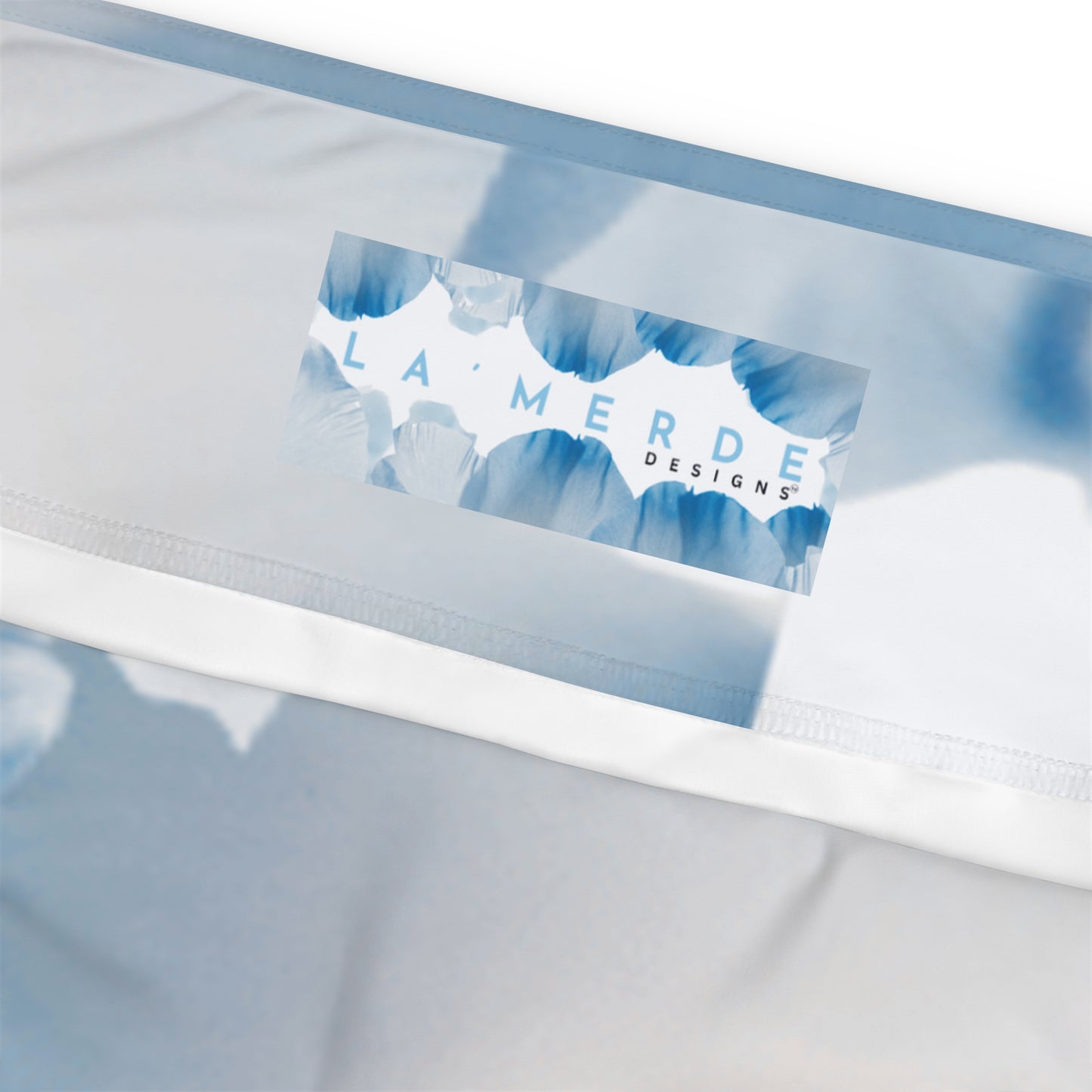 Plus Size Workout Leggins: Watercolor Blue Leaf Seaweed