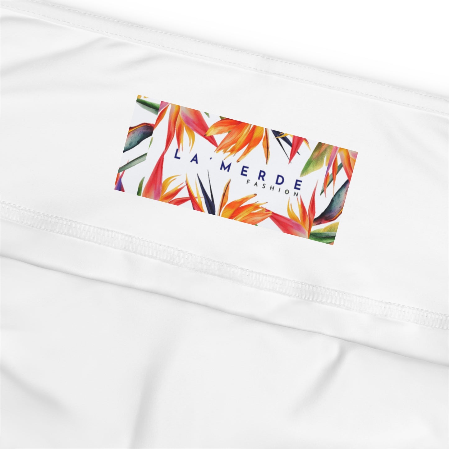 Plus Size Workout Leggins: Blue and White Logo