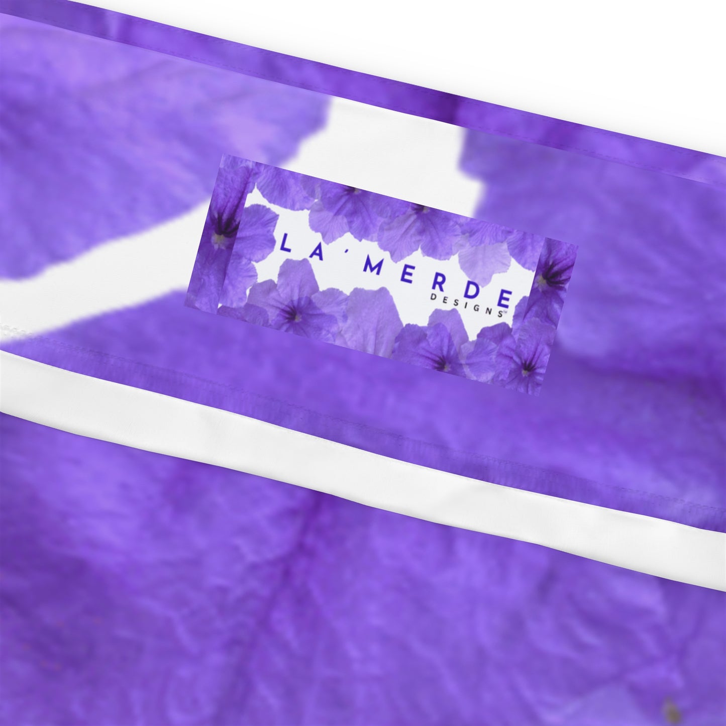 Plus Size Workout Leggins: Purple and White Logo