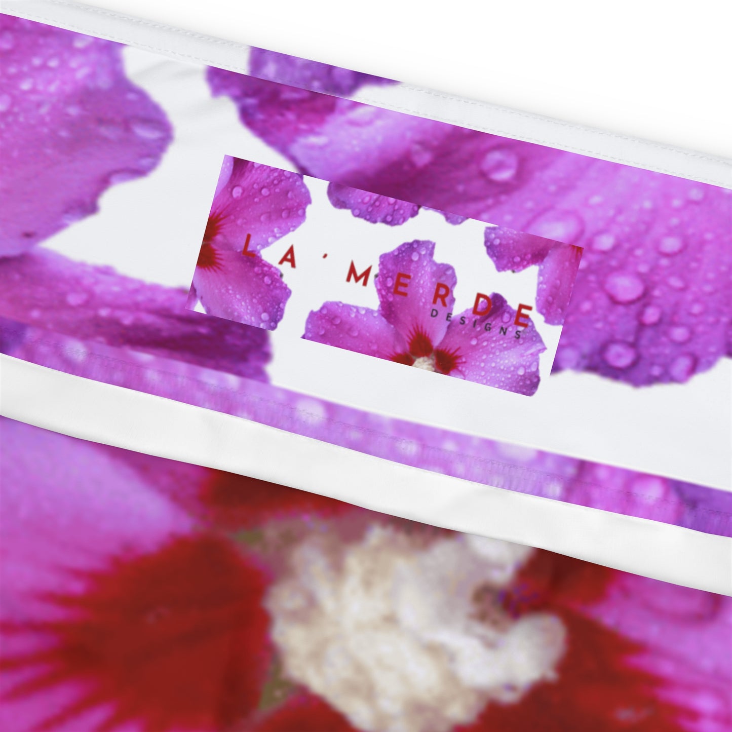 Plus Size Workout Leggins: Brilliant Purple and Red Hibiscus Syriacus L