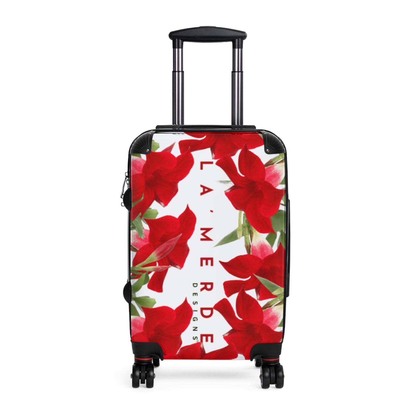 Carry-on Suitcase: Brillant Red Tropical Hibiscus