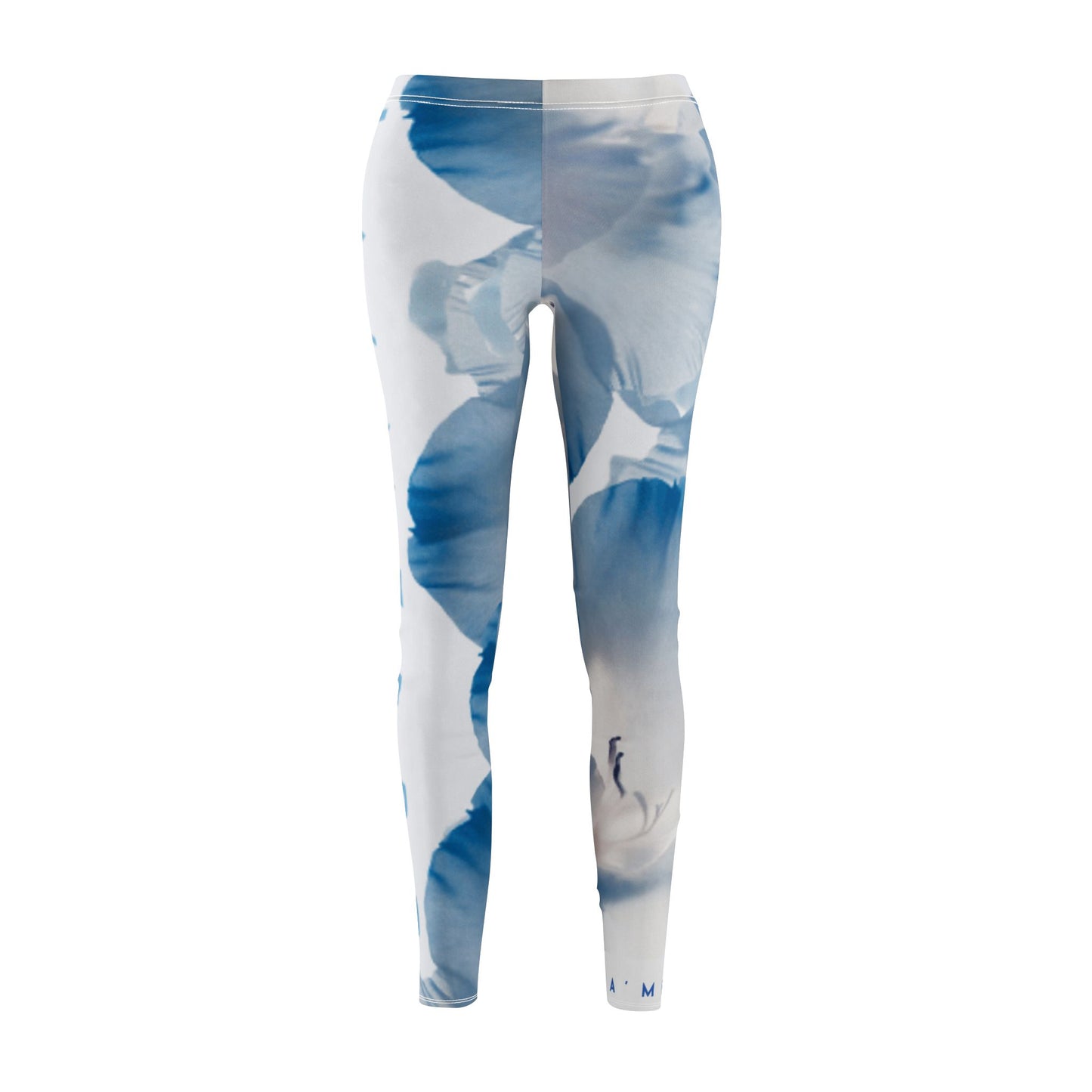 Yoga Leggins: Watercolor Light Blue Menzies Baby Eyes