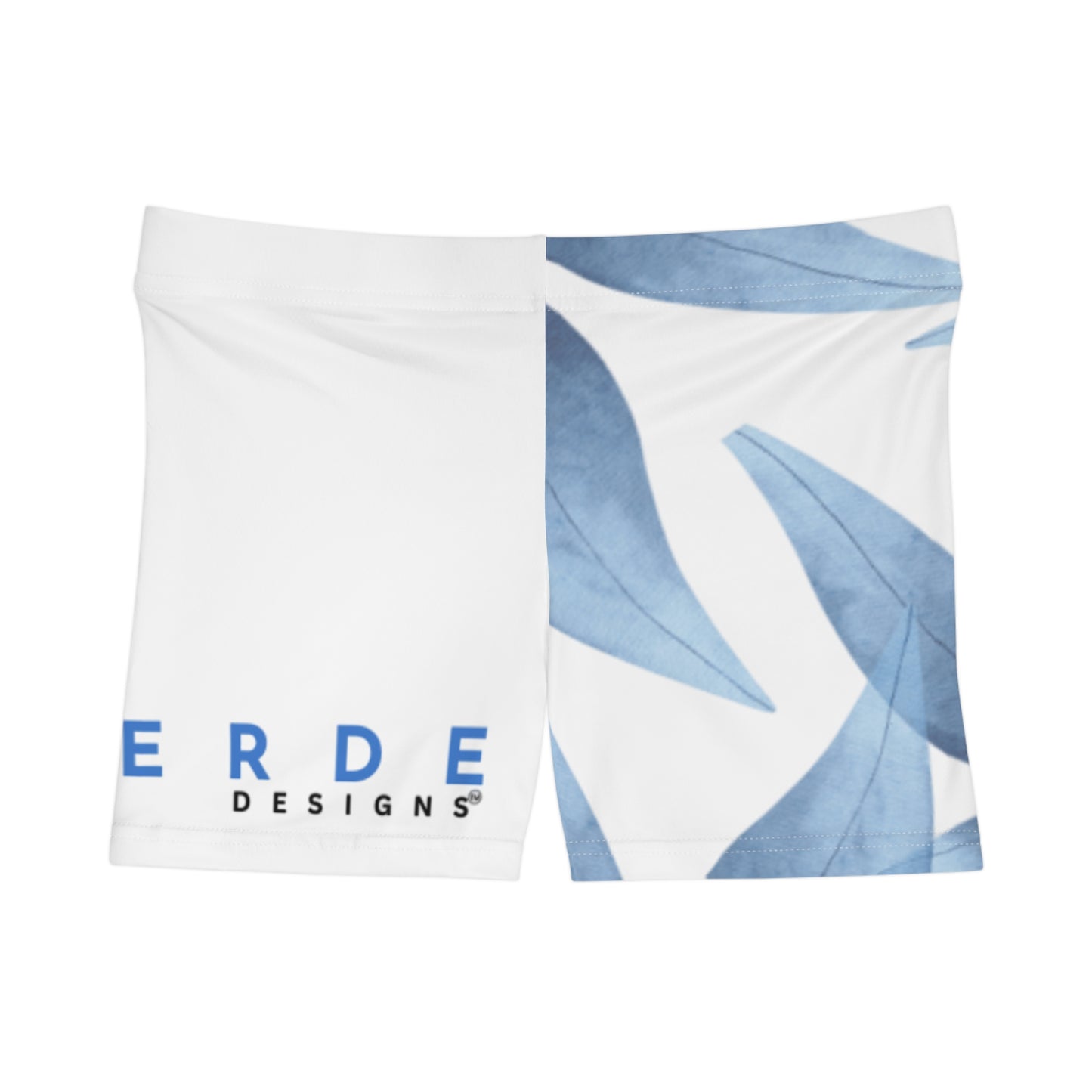 Yoga Sexy Boy Shorts: Watercolor Blue Leaf Seaweed