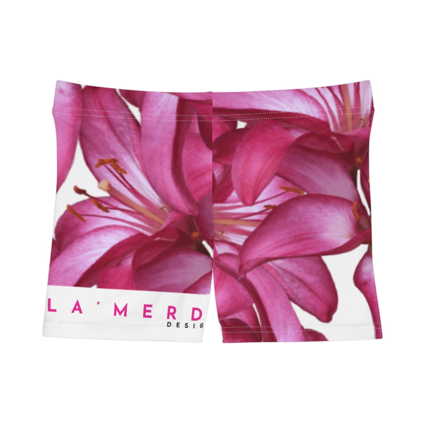 Yoga Sexy Boy Shorts: Watercolor Pink Lily