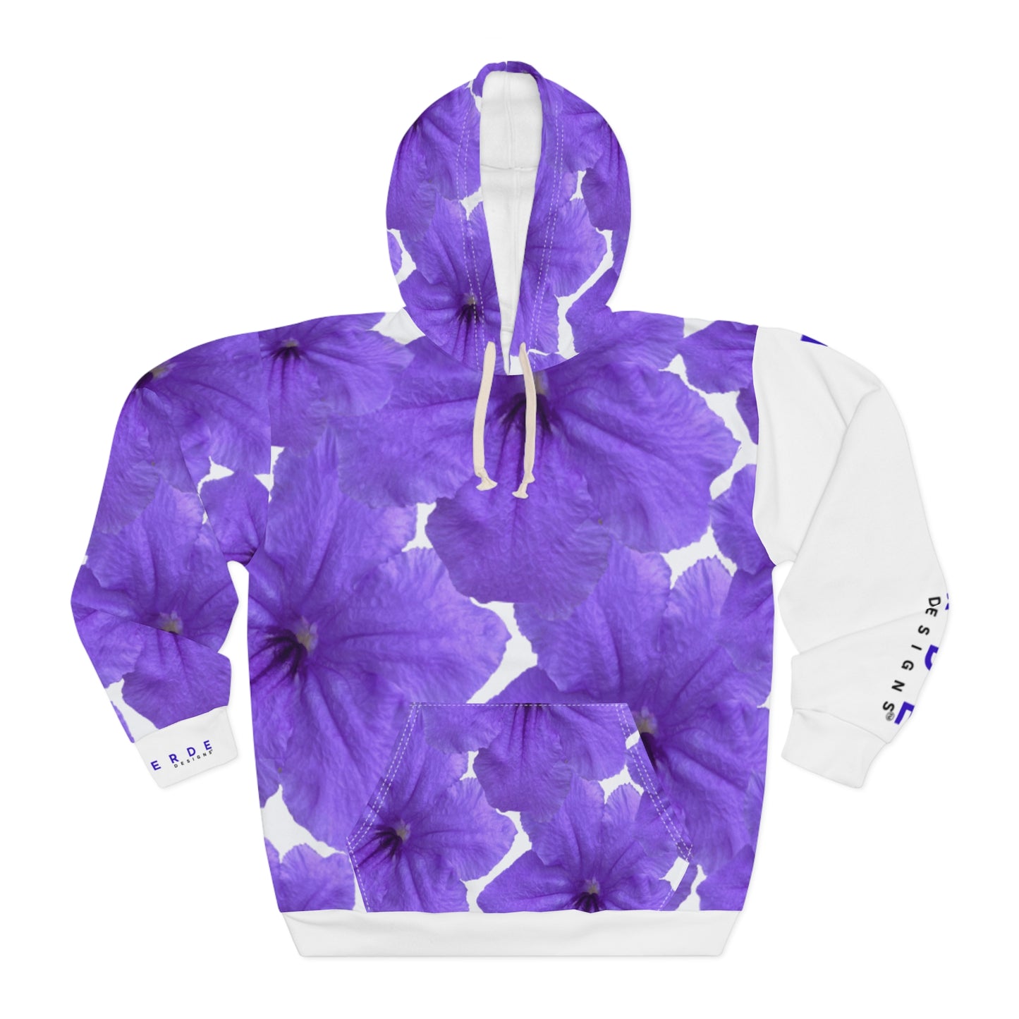 Unisex Pullover Hoodie: Brilliant Purple Ruellia Tuberosa