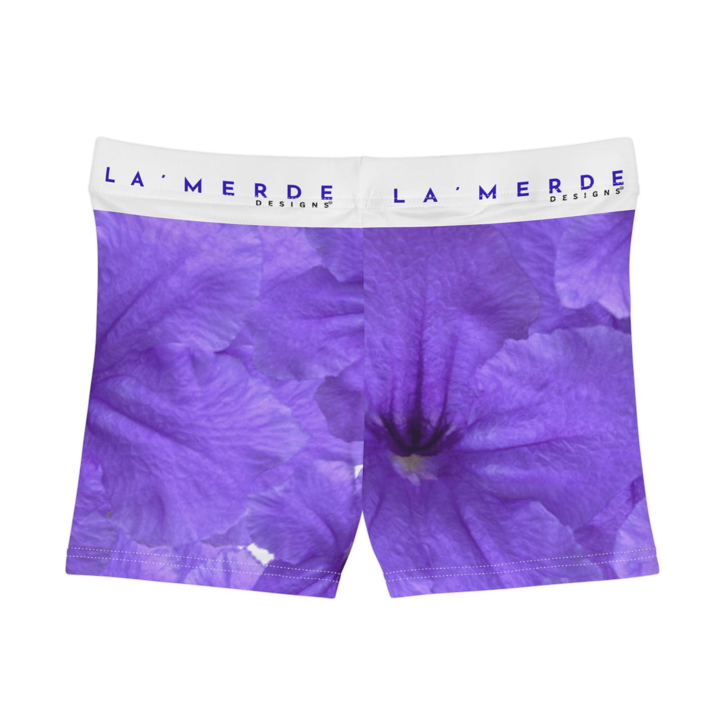 Yoga Sexy Boy Shorts: Brilliant Purple Ruellia Tuberose