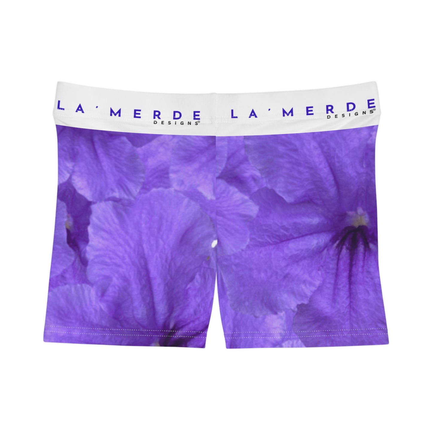 Yoga Sexy Boy Shorts: Brilliant Purple Ruellia Tuberose