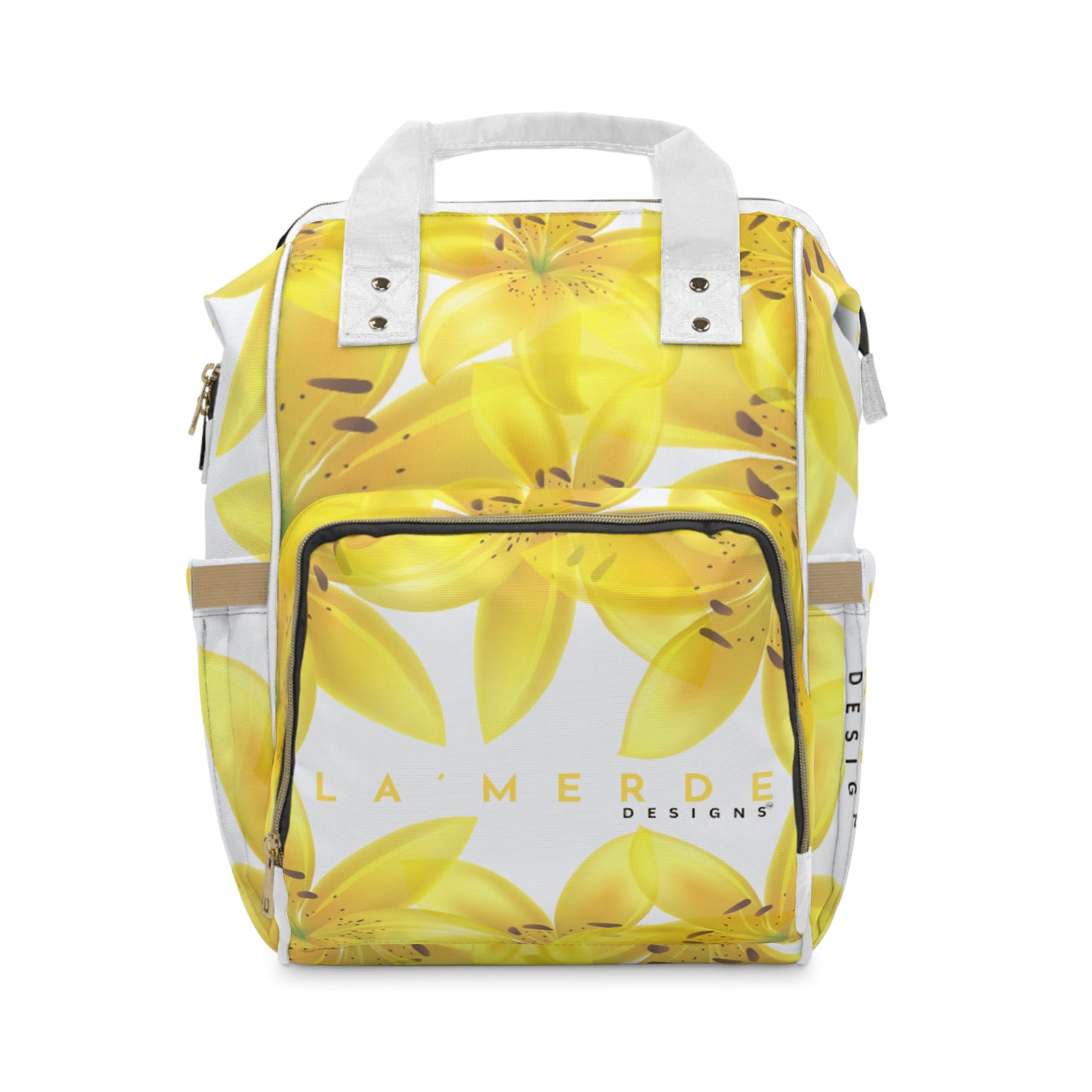 Multifunctional Backpack: Watercolor Yellow Lilium Lilly