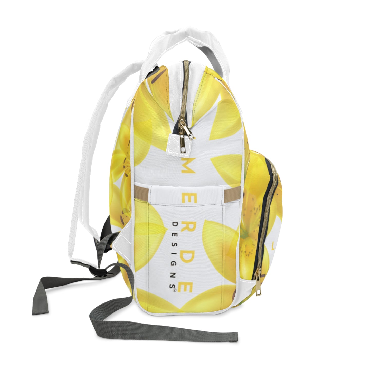 Multifunctional Backpack: Watercolor Yellow Lilium Lilly