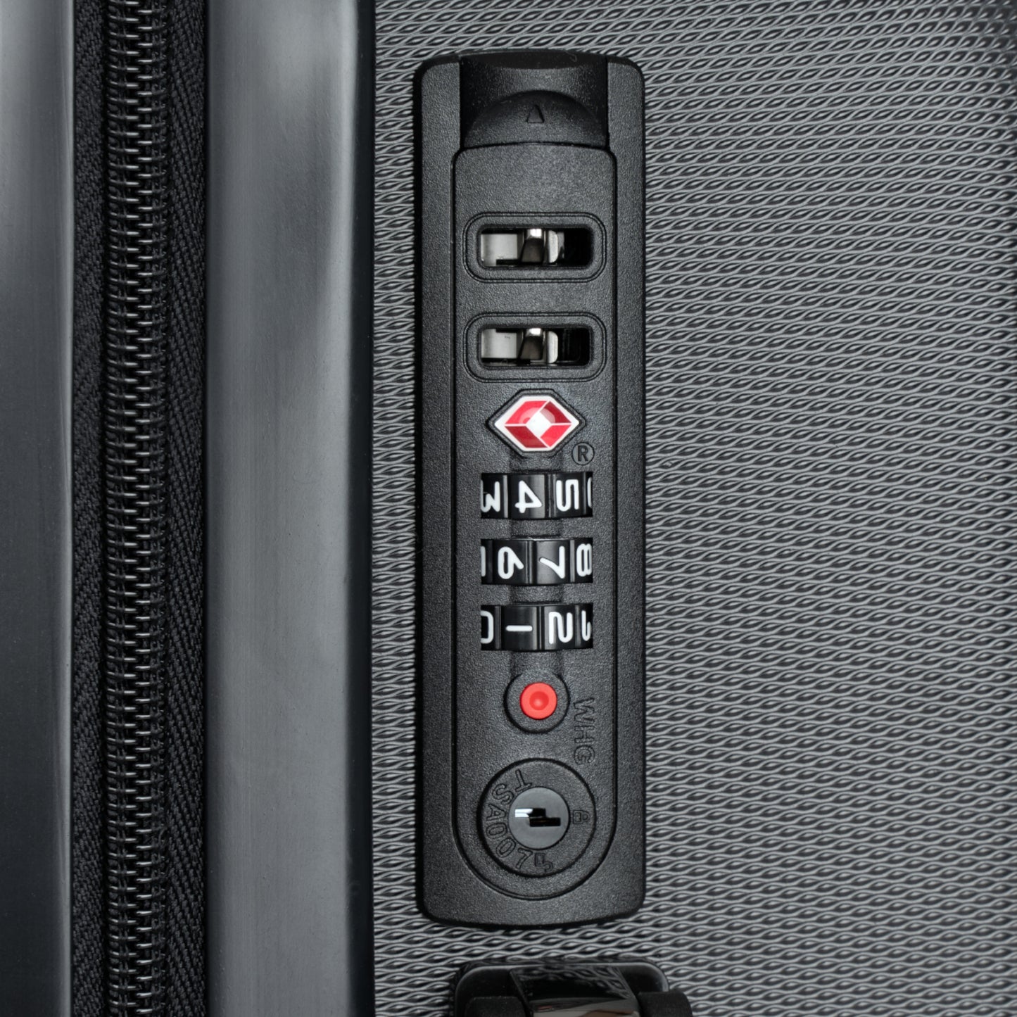 Carry-on Suitcase: Brillant Red Tropical Hibiscus