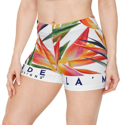 Yoga Sexy Boy Shorts: Brilliant Birds of Paradise