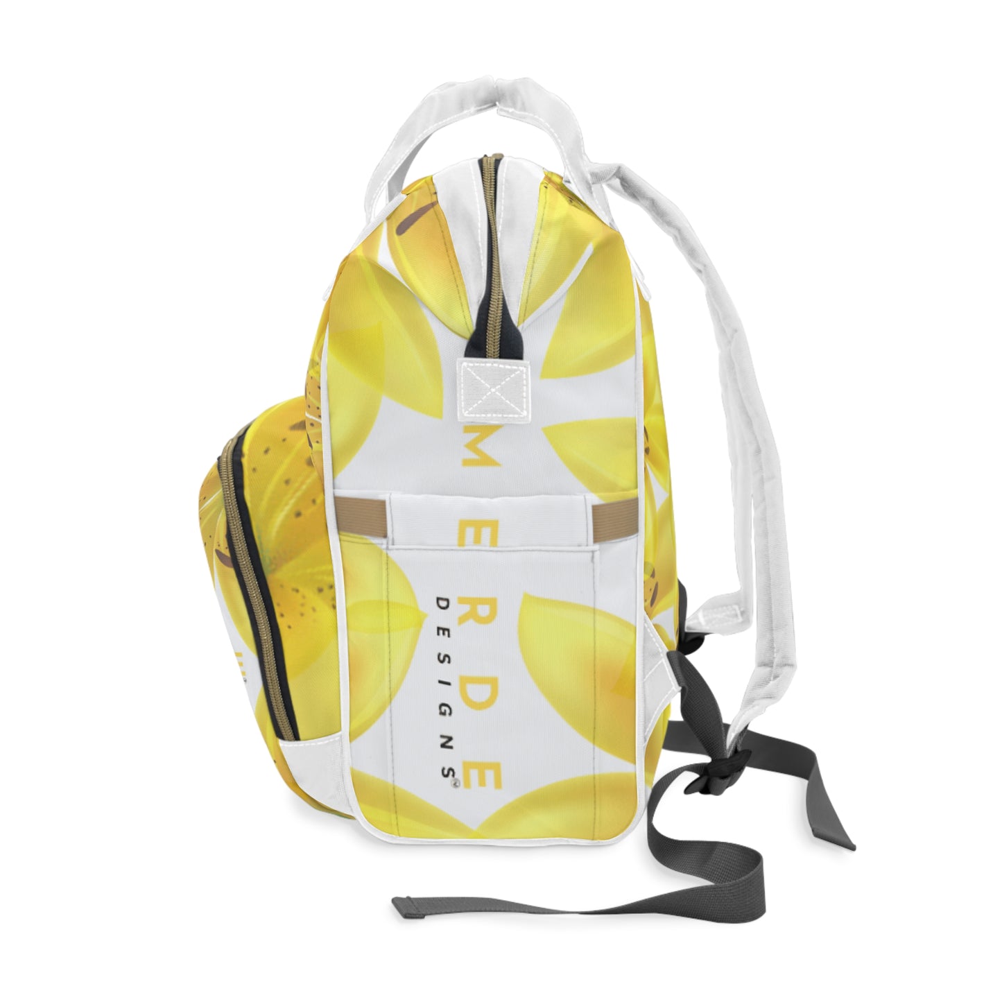 Multifunctional Backpack: Watercolor Yellow Lilium Lilly