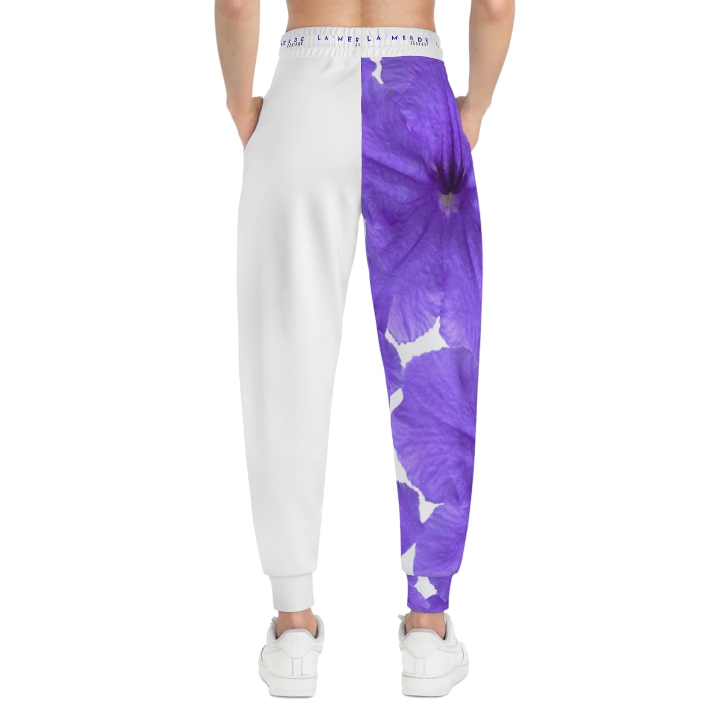 Unisex Athletic Fit Jogging Pants: Watercolor Purple Ruellia Tuberosa