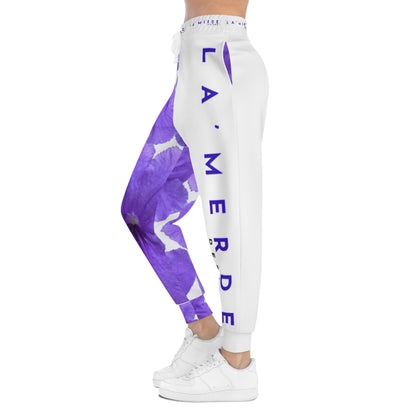 Unisex Athletic Fit Jogging Pants: Watercolor Purple Ruellia Tuberosa